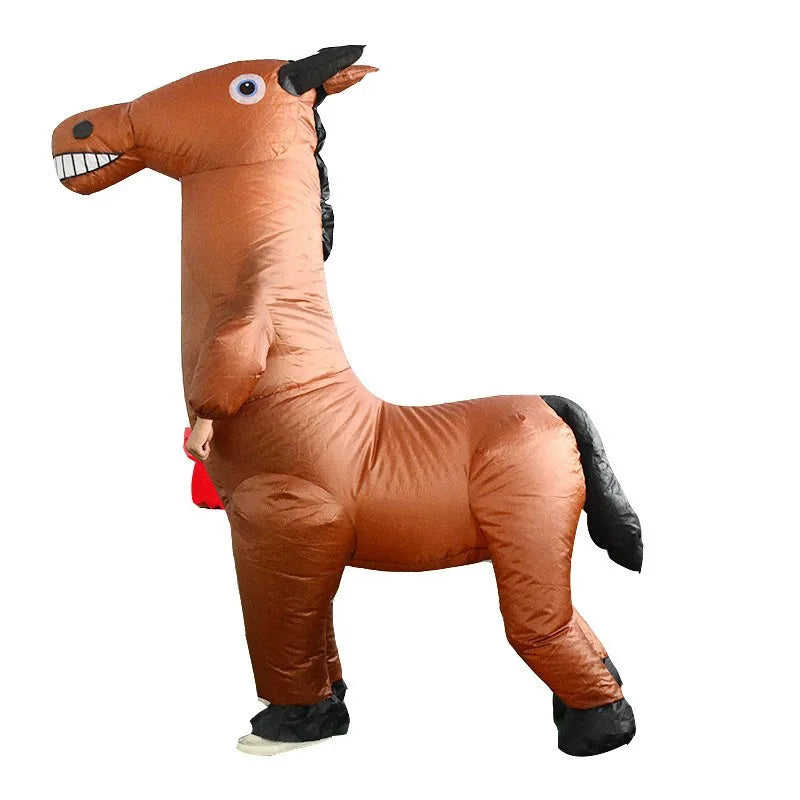 Adult Inflatable Horse Costume – Halloween, Carnival Party Mascot Dress-Up Outfit