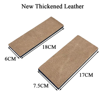 Thickened Non-Slip Diamond Knife Sharpener – 15° Kitchen Whetstone & Leather Polishing System