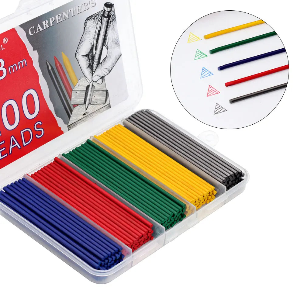 200Pcs 2.8mm Carpenter Pencil Lead Refills - Large Capacity Woodworking Pencil Accessories for Architects & Carpenters