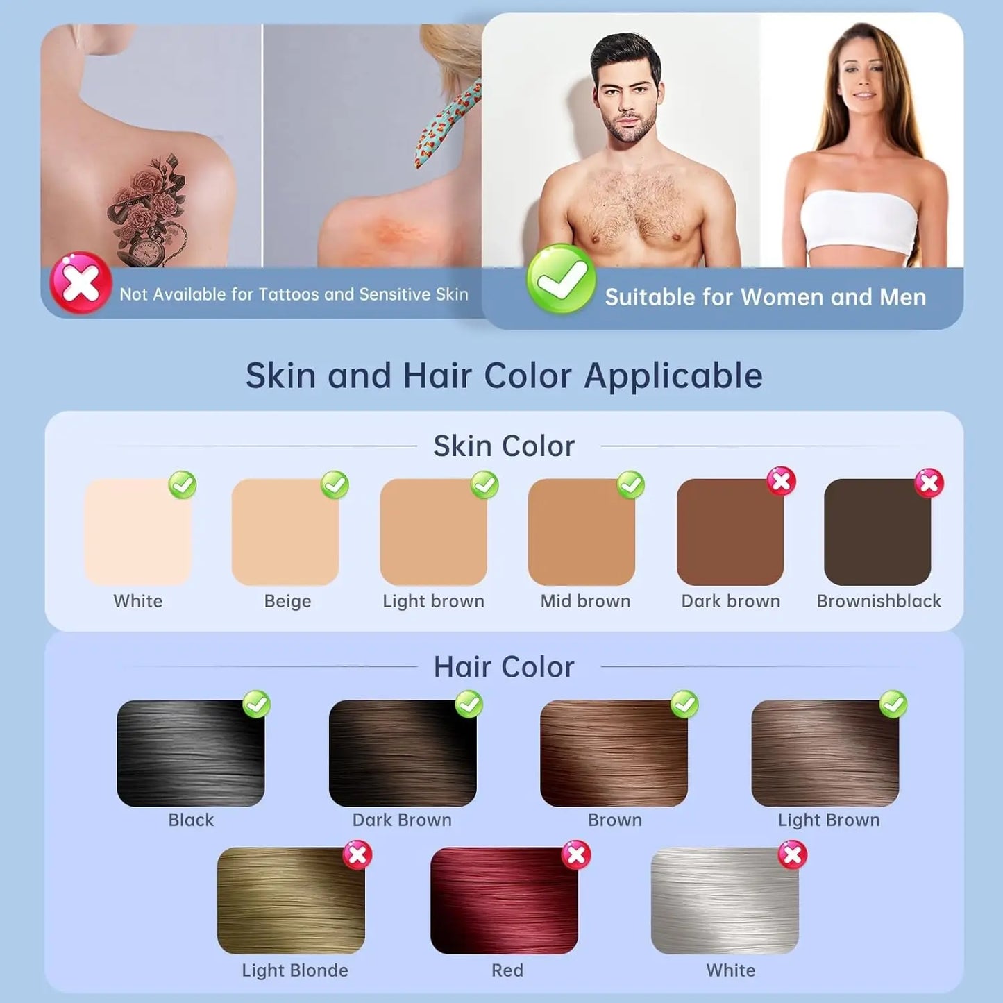 3-in-1 IPL Laser Hair Removal Device with Ice Cooling – Painless At-Home Hair Remover for Women & Men