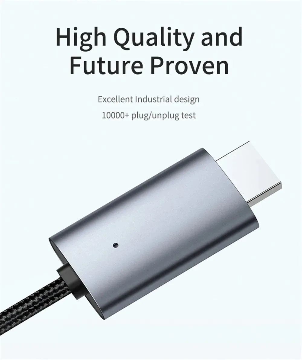 LD39 Wire HD Streaming TV Stick – Micro USB & Type C to HDMI Cable for Screen Mirroring from Android Phone/Tablet to TV