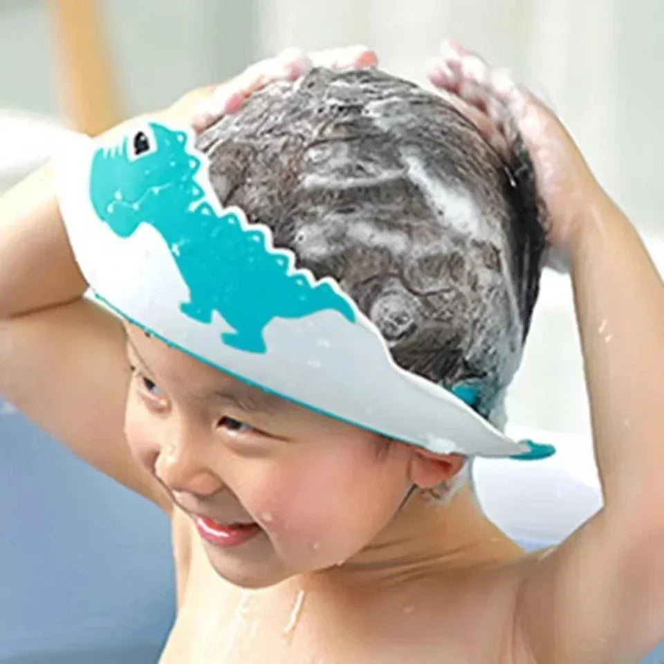 Baby Bath Shower Cap – Soft Adjustable Shampoo Shield Hat for Kids Hair Protection During Washing & Bath Time