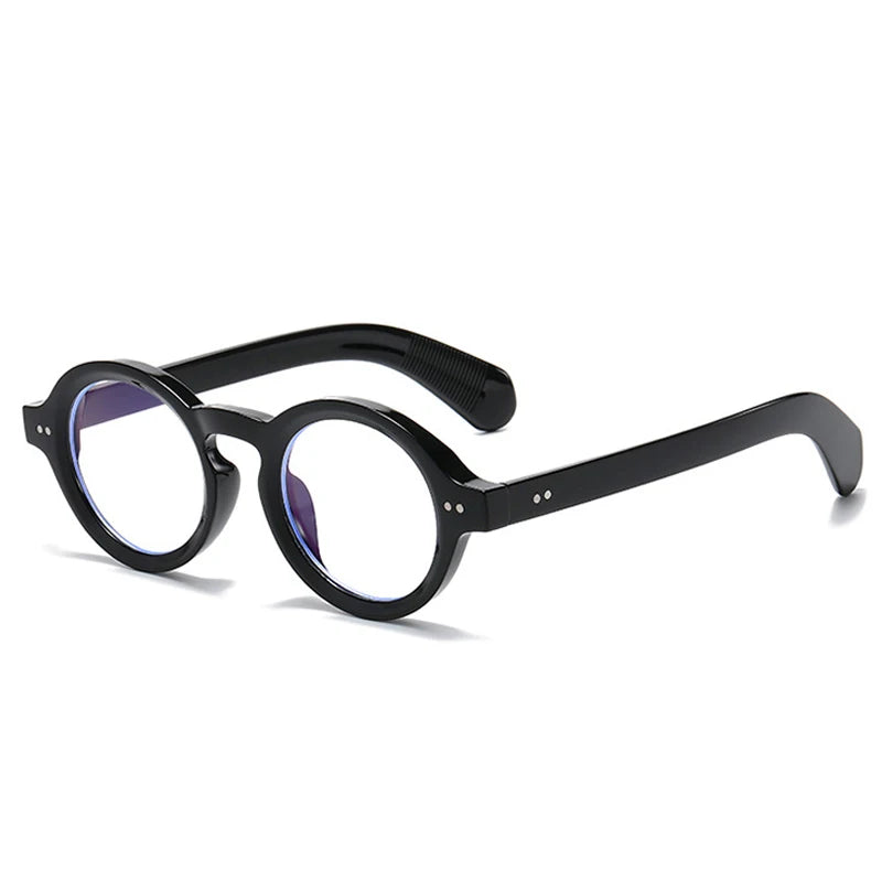 SO&EI Retro Polarized Sunglasses - Round Fashion Shades with Rivet Decor, UV400 Protection & Leopard Punk Style for Women & Men