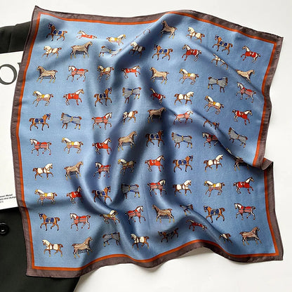 New 2024 Pashmina Scarf – 100% Mulberry Silk Small Shawl, Summer Beach Poncho, Women’s Hijab, Bandana & Kerchief 53x53cm