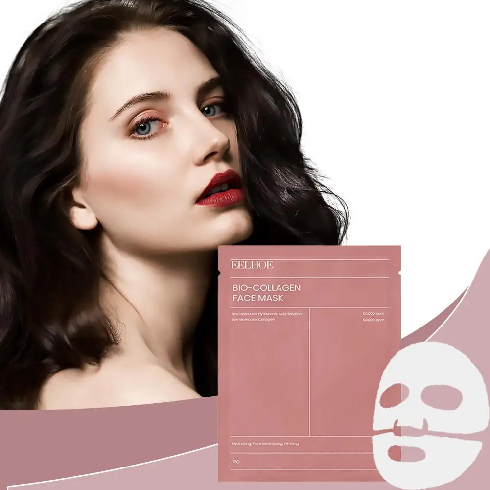 Bio Collagen Face Mask Set - Deep Hydrating Overnight Pore Minimizing Brightening Skincare