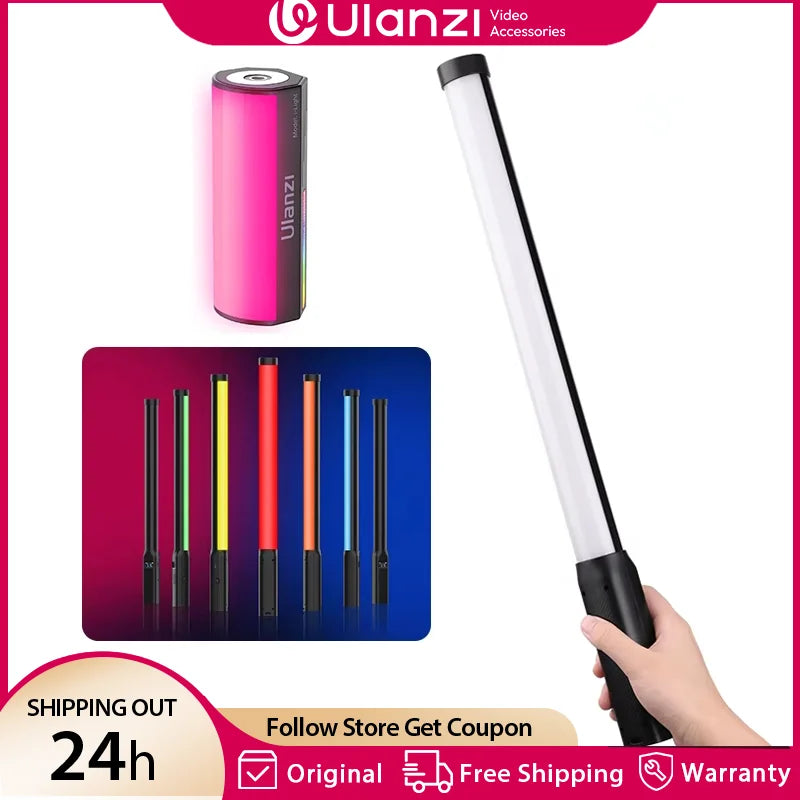 Ulanzi i-Light VL119 RGB LED Light Wand – 2500–9000K Magnetic Tube Light for Photography, Video & Vlog, Handheld Portable Lighting Stick