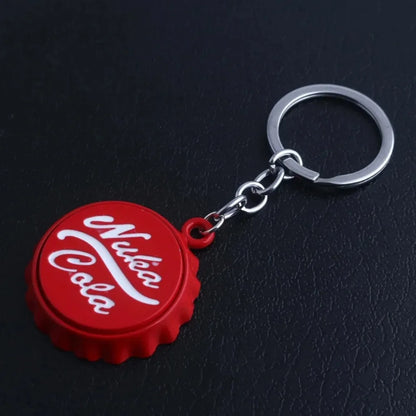 Cola Bottle Cap Keychain - Mini Bottle Opener Key Ring for Men & Women, Car & Bag Accessory