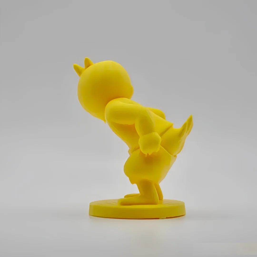 3D Printed Irritable Duck Figurine - Cute Fantasy Bookshelf Indoor & Outdoor Decor