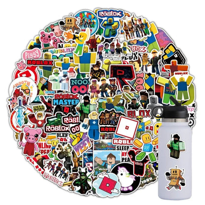 50/100pcs Roblox Cartoon Stickers – Waterproof Game Stickers for Water Cups, Luggage, Notebooks, Scooters, Student Gifts