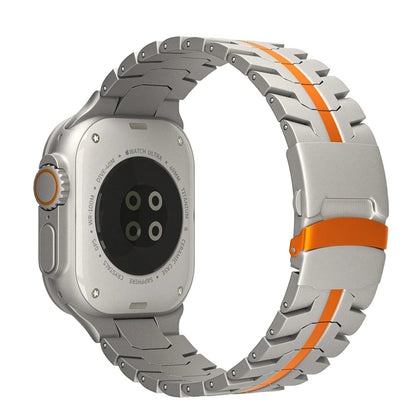 Titanium Color Stainless Steel Band for Apple Watch Ultra 2, iWatch 10/9/8/7/SE – 49mm/46mm/45mm/44mm/42mm Metal Strap