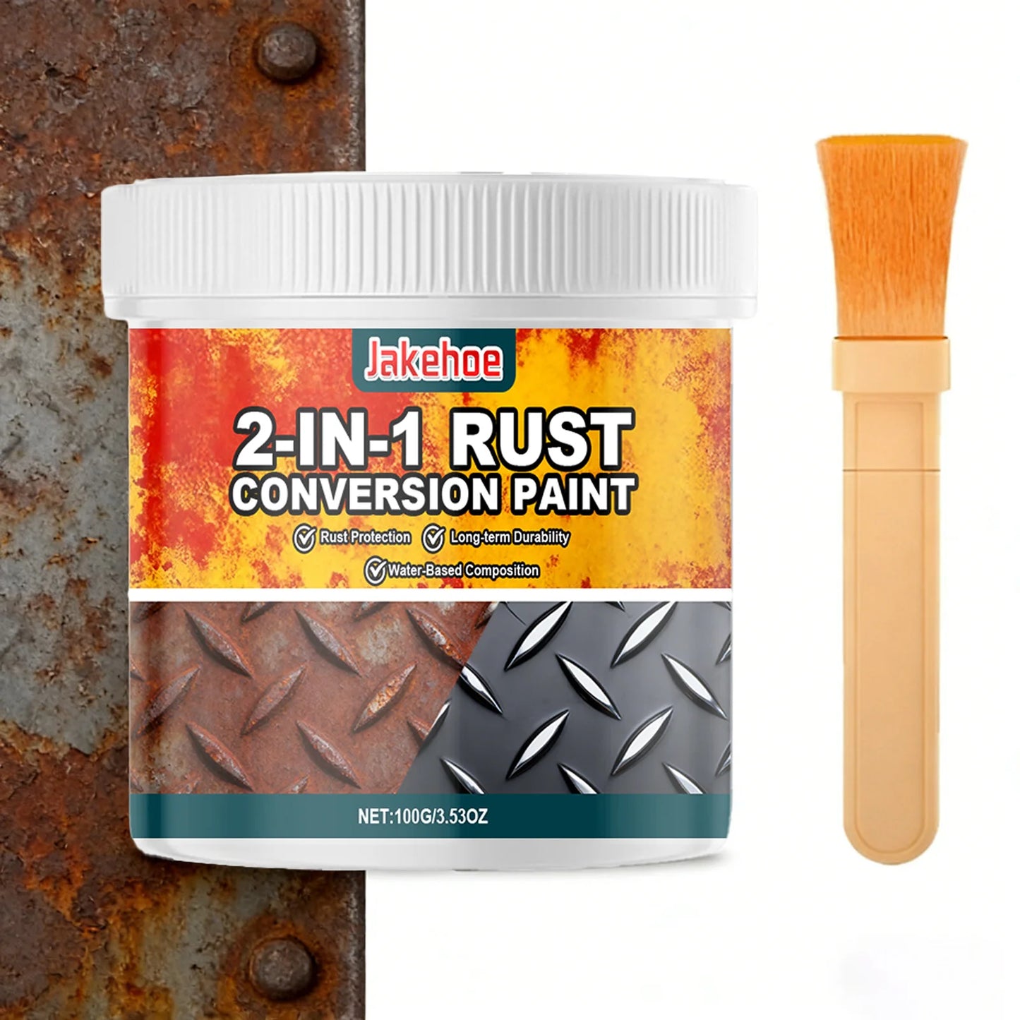 2-in-1 Rust Converter & Metal Primer - Heat and UV Resistant Black Protective Coating