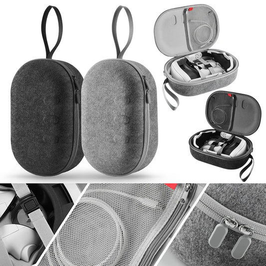 Portable Carrying Case for Meta Quest 3 - Travel-Sized VR Storage Bag with Larger Capacity, Protective EVA Material for Quest 3 Accessories