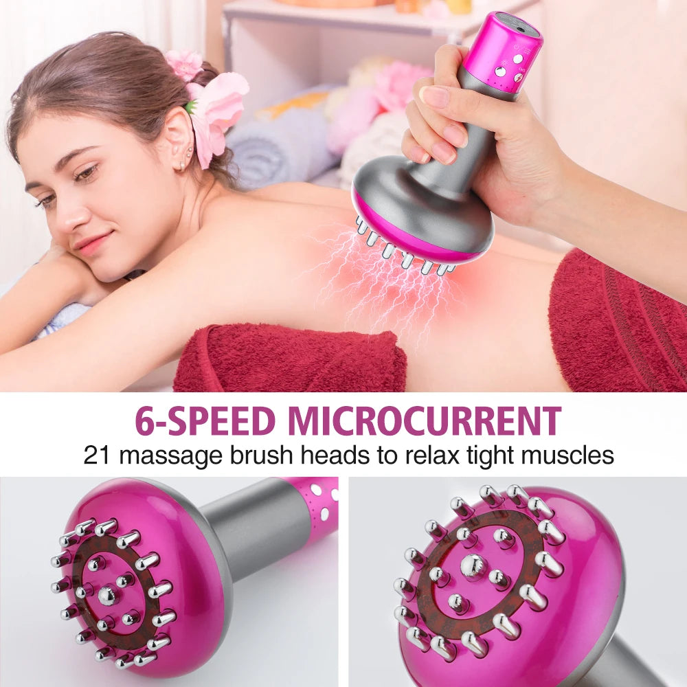 Rechargeable Gua Sha Massager – Body Shaping & Heating Scraping Brush for Lymphatic Detox, Meridian Dredging & Fat Burning