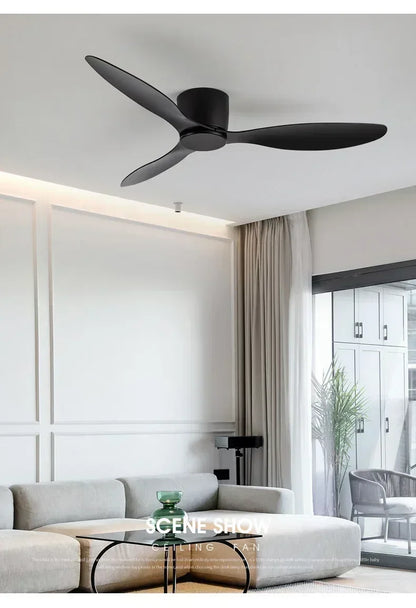 LED Ceiling Mounted Fan Light - Nordic Style Decorative Ceiling Fan for Living Room, Restaurant, and Minimalist Household Use