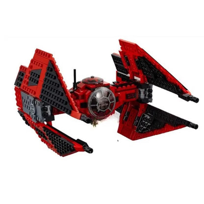 New MOC Red Spaceship Fighter – Building Block Model Display Piece, Children’s Holiday Gift