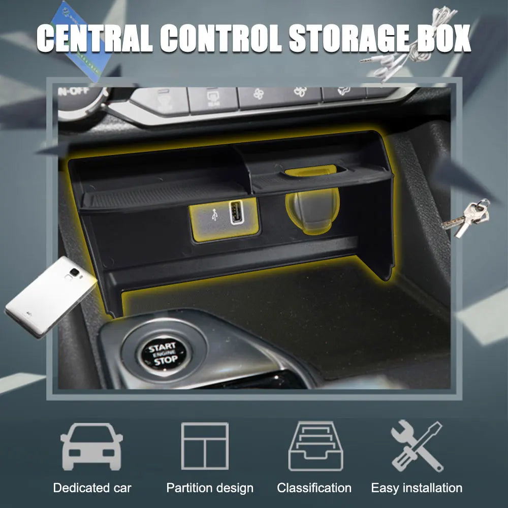 Nissan Sentra Center Console Organizer Tray - 2020-2024 Armrest Storage Box Insert Car Interior Accessory