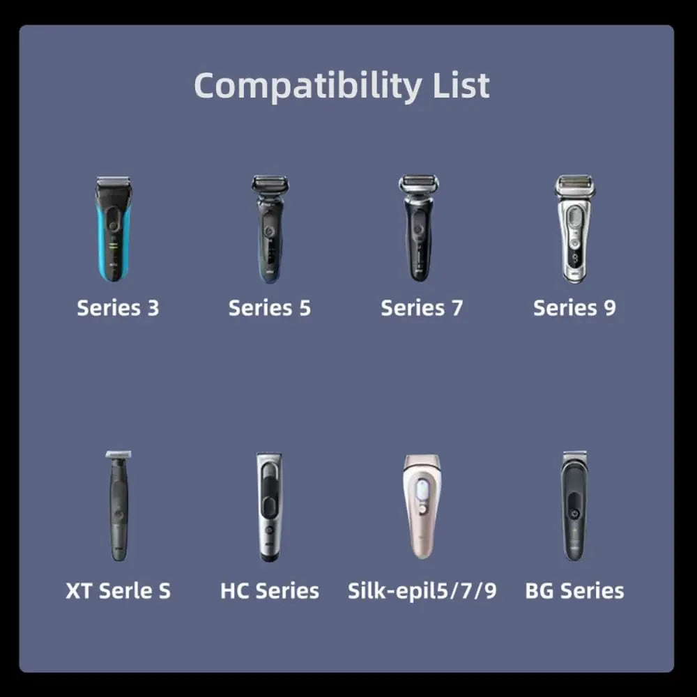 KVIFO 12V Type-C Shaver Adapter - Charging Converter for Braun Series 3, 5, 7 & 9 Electric Shavers