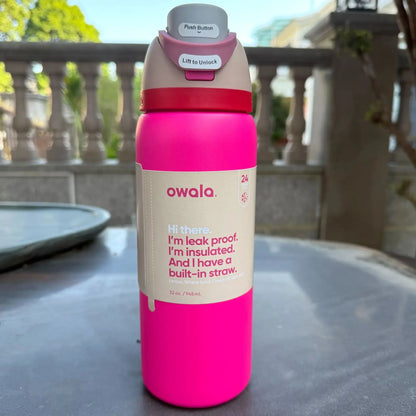 Owala Cup Vacuum Flask – Stainless Steel Thermal Mug for Hot & Cold Drinks, Coffee Tumbler & Thermos