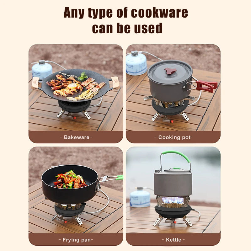 BRS-201A Portable Camping Gas Stove – 16000W High Pressure Propane Butane Burner – Outdoor Emergency Stove with Piezo Ignition
