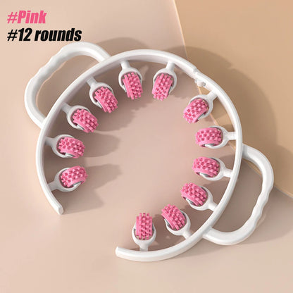 Portable Round Massager Roller – Waist, Abdominal & Leg Clip Tool for Cellulite, Stovepipe & Meridian Massage
