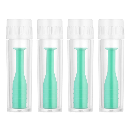 4pcs Contact Lens Suction Stick Set – Inserter & Remover Plunger Tweezers Eye Care Tool Kit for Lens Handling