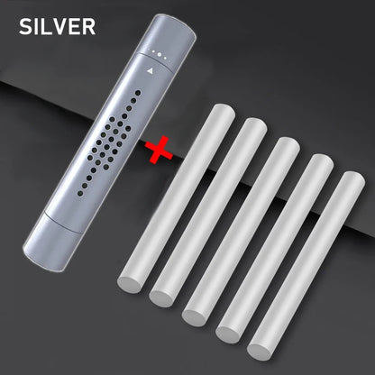 Car Air Vent Freshener – Metal Perfume Diffuser Clip with 5 Aroma Fragrance Sticks for Auto Interior