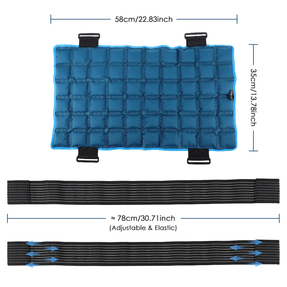 Large 13x22 Inch Reusable Ice Pack — Hot & Cold Wrap for Back, Knee, Leg, Neck, Shoulder & Hip Pain Relief