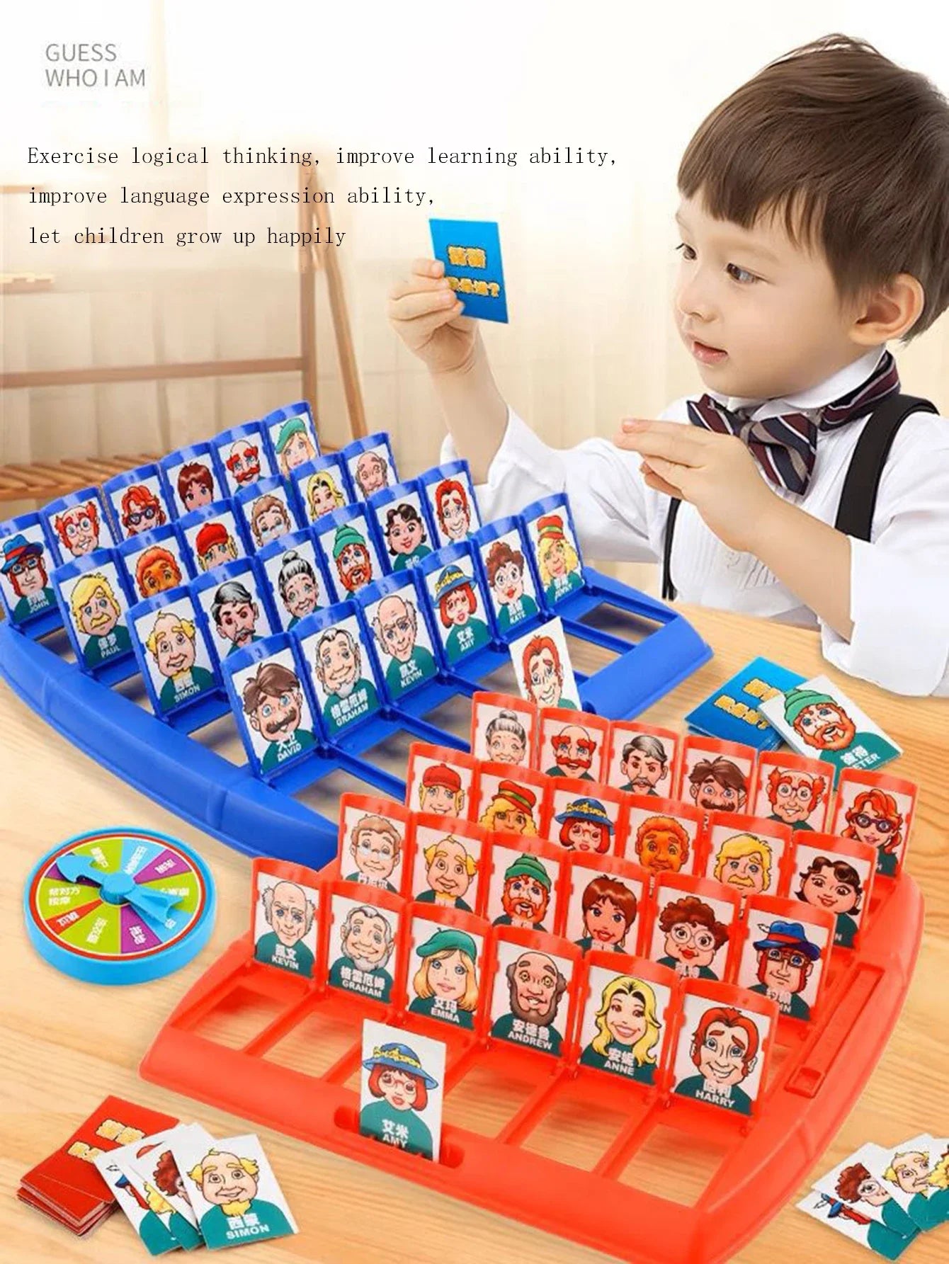 Head Game Logical Thinking Puzzle – Guess Who I Am, Parent-Child Interactive Board Game for Children