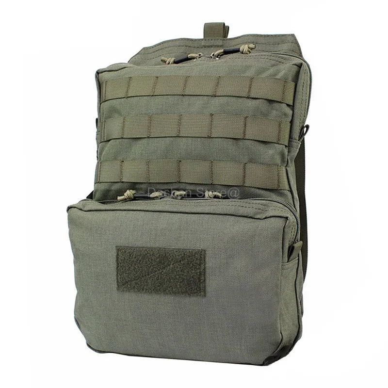 Tactical 3L Hydration Backpack - Nylon MOLLE Water Bladder Pack for Airsoft, Hunting, EDC, and JPC/SPC Tactical Vests