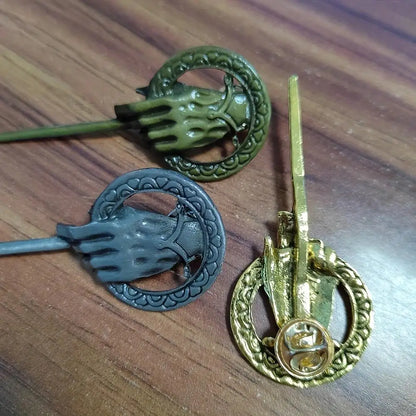 Hand of the King Inspired Lapel Pin Brooch – Movie Prop Replica Badge Collectible Jewelry Accessory for Fans and Cosplay