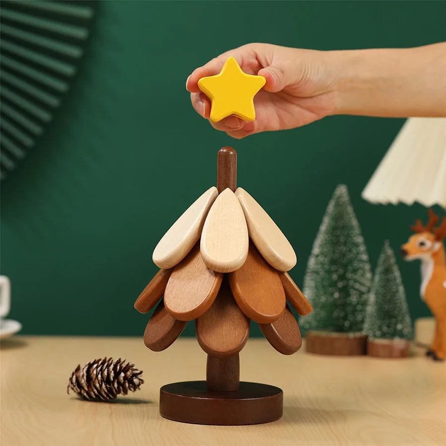 Tree Shape Solid Wood Insulation Mat – Anti-Scalding Pot Mat for Dining Table, Creative Festival Gift & Home Decor