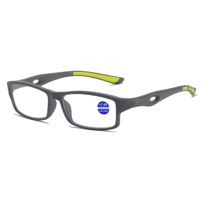Fashion Sport Reading Glasses for Men & Women – Non-Slip Anti-Blue Light, High Definition Computer Eyewear, Diopter +1.0 to +4.0