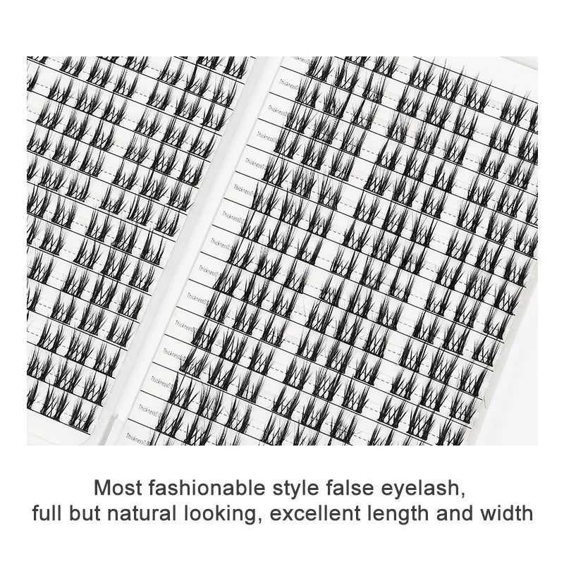Individual Lash Extensions Kit – DIY Cluster Eyelash Book, False Lashes for Home Makeup