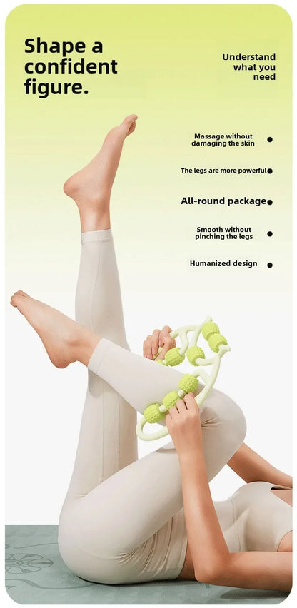 9/12/18-Round Circular Leg Massager – Muscle Stretching & Slimming Roller Clamp for Legs
