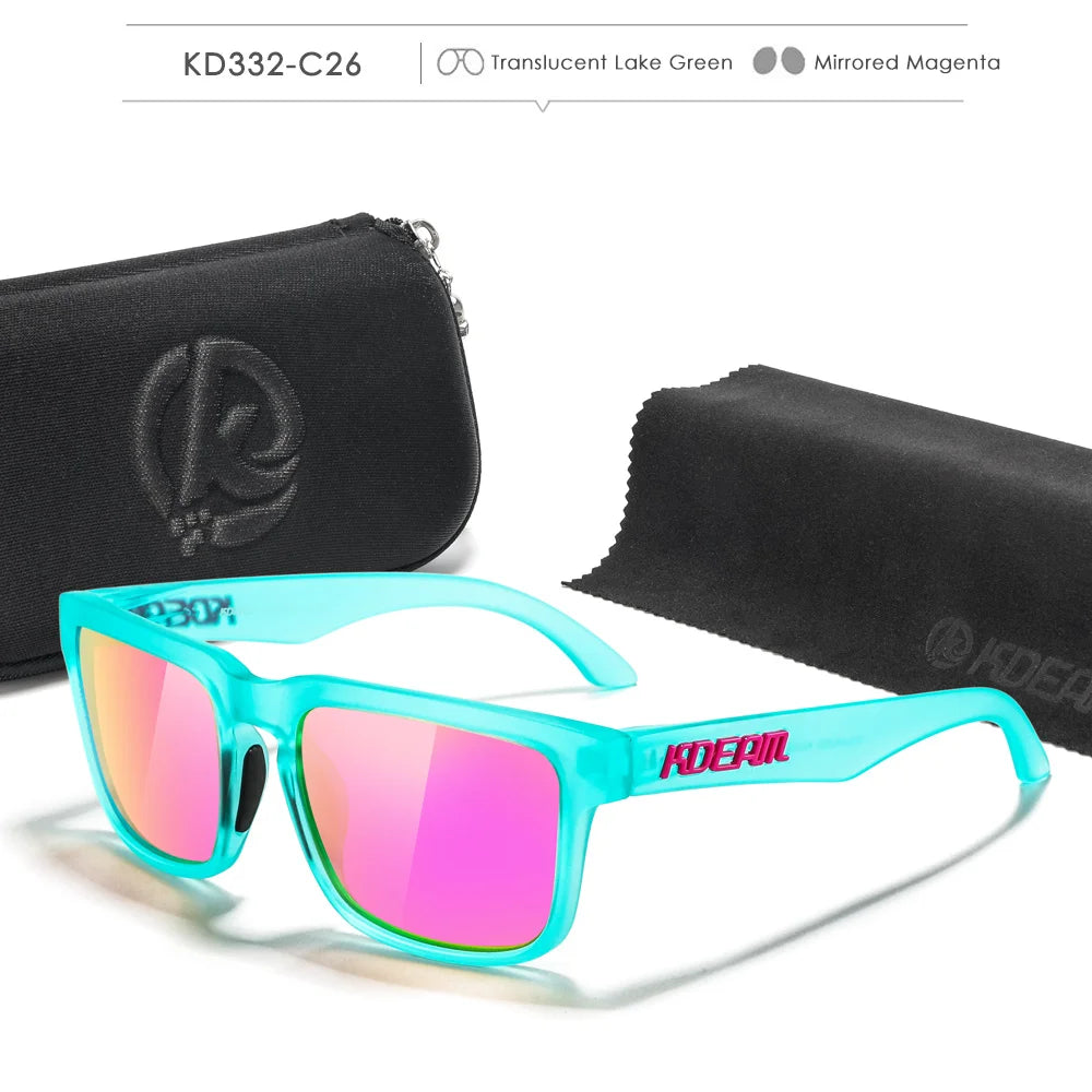 KDEAM Polarized Sunglasses for Men & Women – UV Protection for Fishing, Driving & Hiking with Zipper Case