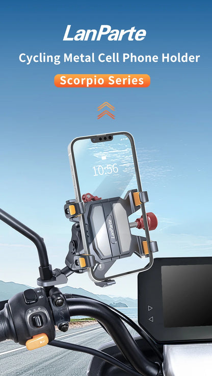 New Universal Motorcycle Phone Holder – High-Quality Alloy Shockproof Navigation Mount