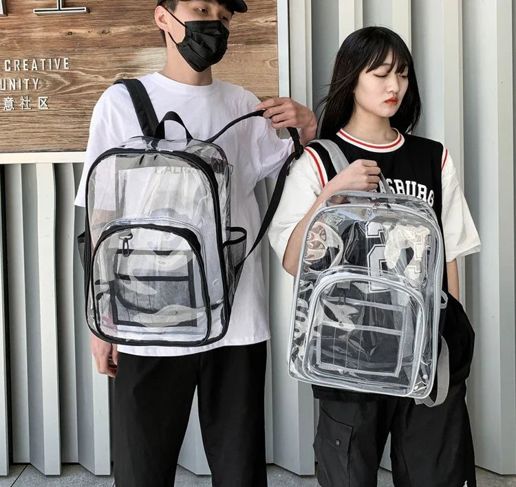 Transparent Shoulder Bag | Unisex Large Capacity Waterproof Multifunctional Backpack for Men & Women