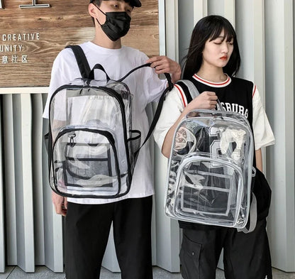 Transparent Shoulder Bag | Unisex Large Capacity Waterproof Multifunctional Backpack for Men & Women