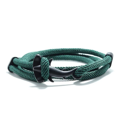 Multilayer 4mm Milan Rope Viking Bracelet - Charms of Whale Tail, Shark, Turtle, Manta Ray, Dolphin for Men