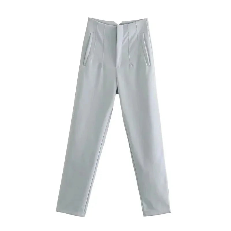 Women High Waist Office Pants - Fashion Formal Pencil Trousers for Workwear Business & Casual Outfits