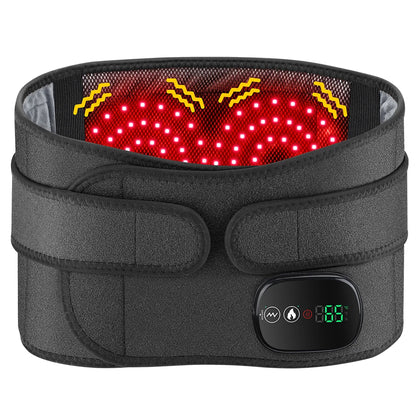 Cordless Heated Waist Belt Massager – Lumbar Support with Vibration Massage for Lower Back Pain Relief