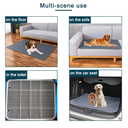 Reusable Dog Pee Pad Blanket - Absorbent Washable Puppy Training Pad - Multipurpose Pet Bed Urine Mat for Car Seat Cover and More - Essential Pet Supplies