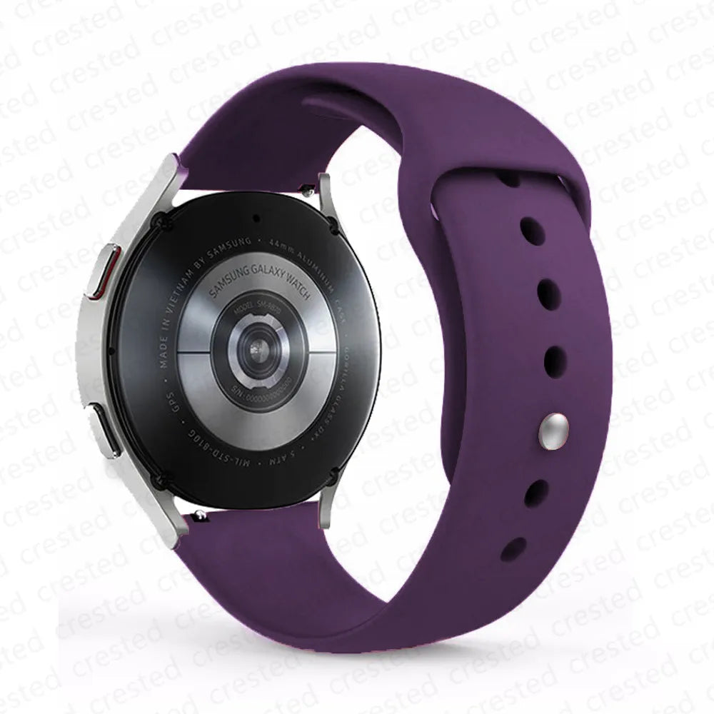 20mm/22mm Silicone Watch Strap – Compatible with Samsung Galaxy Watch 7/6/4 Classic, 5 Pro, 3, Active 2, Gear S3 & Huawei GT 2e/3/4 Bands