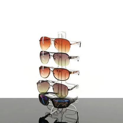 Plastic Sunglasses & Eyeglasses Display Stand — Space-Saving Home Organizer Shelf