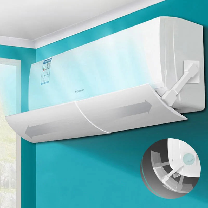 Adjustable Hanging Air Conditioning Deflector – Anti-Direct Blowing Windshield Baffle for Home AC