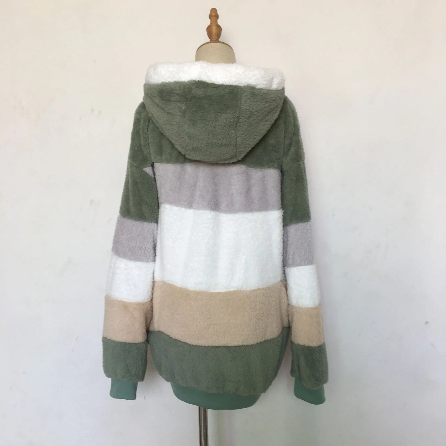 Oversized Jacket for Women – 2023 Autumn Winter Warm Plush Hooded Coat, Loose Fit Streetwear with Pockets