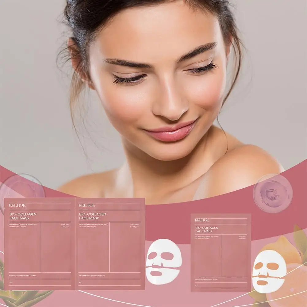 Bio Collagen Face Mask Set - Deep Hydrating Overnight Pore Minimizing Brightening Skincare