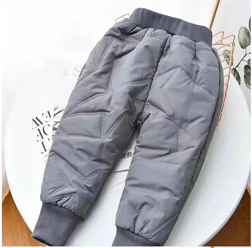 Baby & Kids Winter Ski Pants – Thick Cotton Plus Velvet Waterproof Trousers for Boys & Girls 1–6 Years