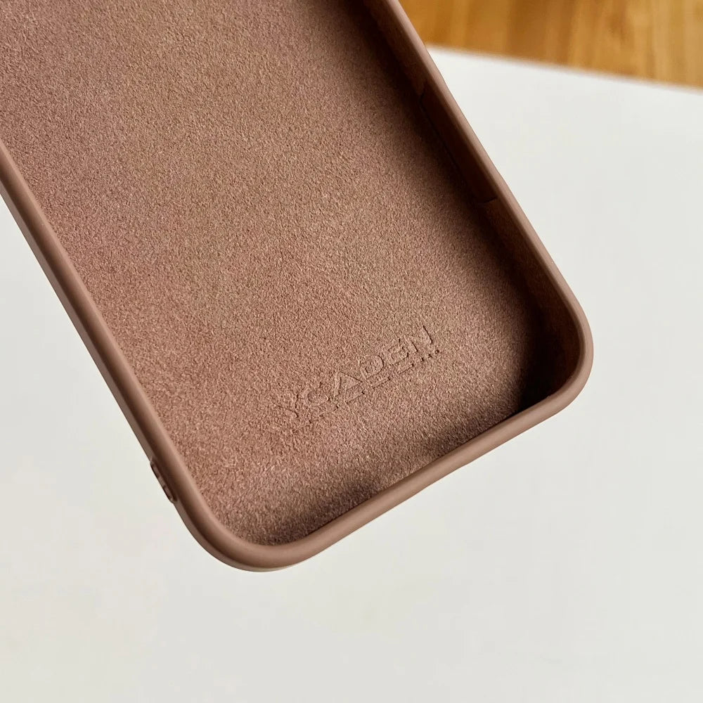 Liquid Silicone iPhone Case - Matte Soft Candy Color Cover for iPhone 11–18, 16e, Air, Plus & Pro Max Models