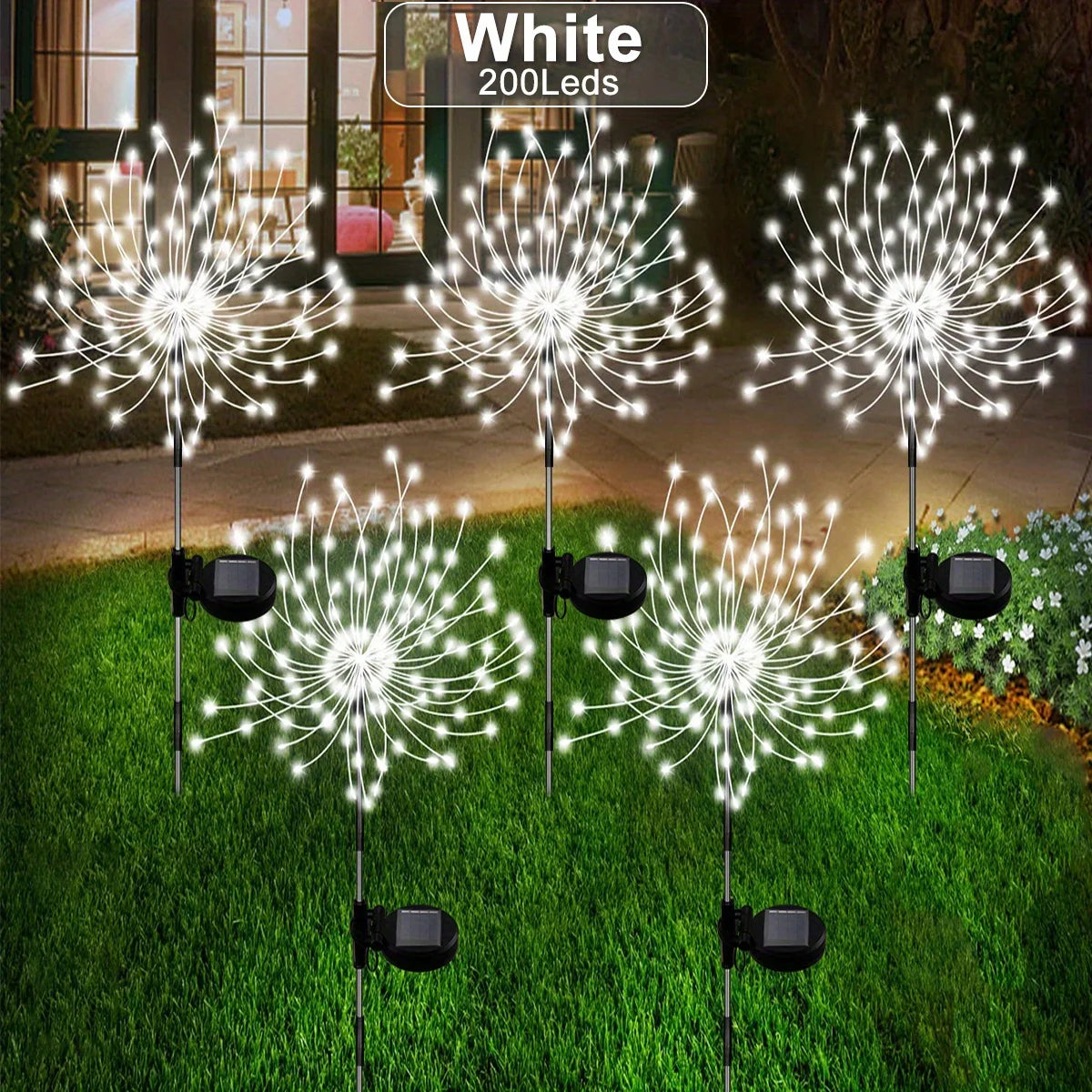 1-Pack Solar Fireworks Lights – Outdoor Holiday Lighting for Garden, Patio, Halloween, Christmas, Wedding & Wall Decor
